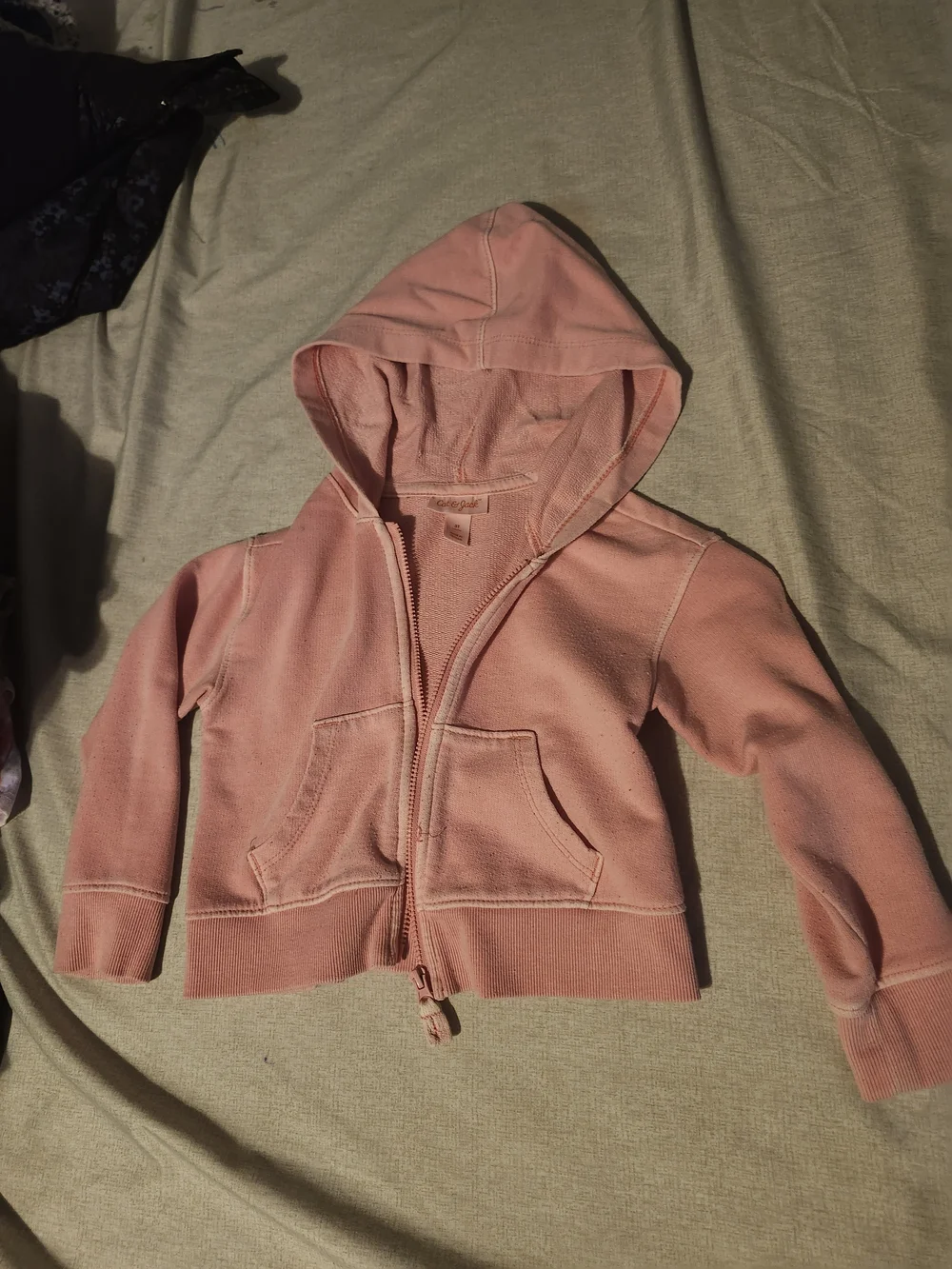 Kids Hooded Zip-Up Sweatshirt - Pink